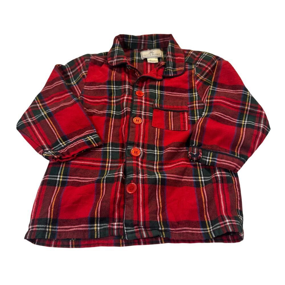 Petite Plume Toddler Boy 2 Red Plaid Button-Up Shirt